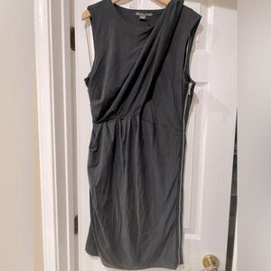 Armani Exchange High Quality Ruched Shift Full Side Zip SzL Shirt Dress